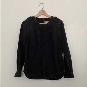 Black Denim Blouse